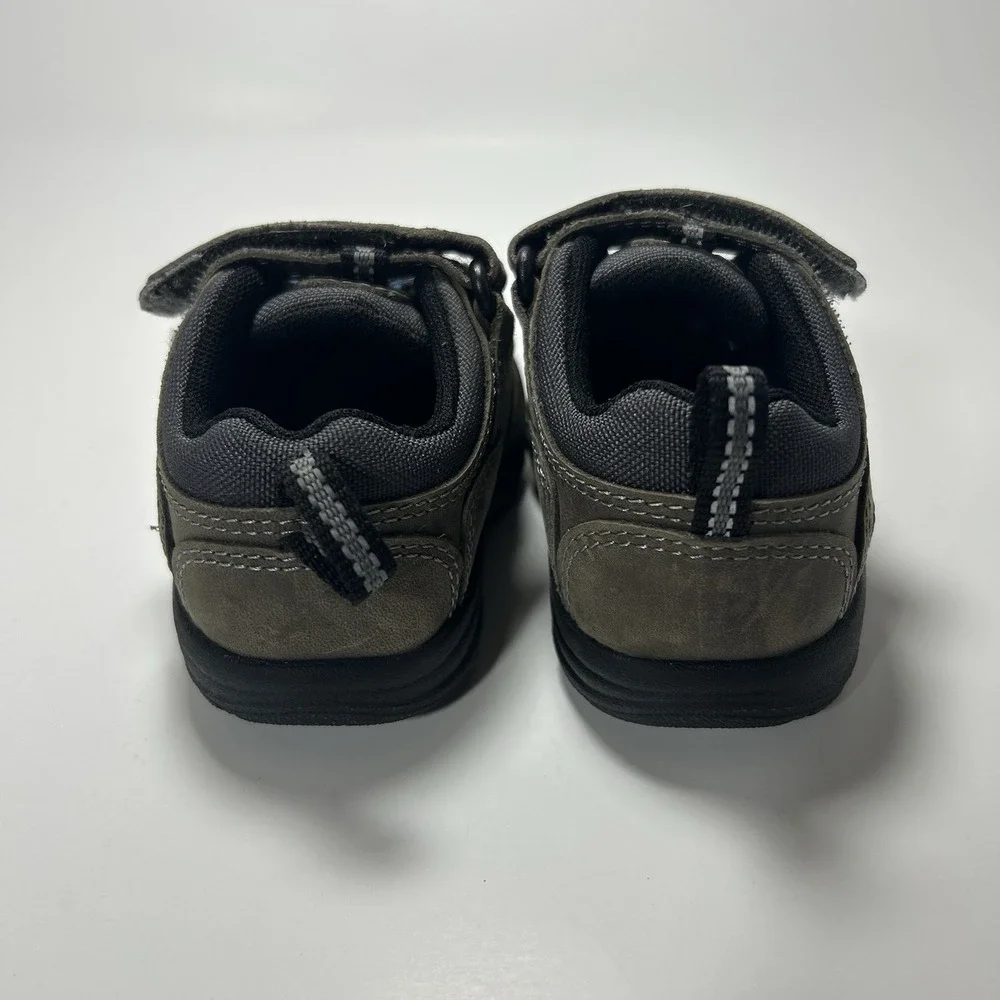 KEEN‎ Newport Shoe Infant 4 Brown Leather Hiking Shoes Kids Hook Loop